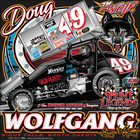 New Sprint Legends Dark Gray Doug Wolfgang  49 Bob Olsen Sprint Car T-shirt