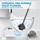 Toilet Plunger And Brush Set  Bowl Heavy Duty Black01 