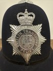 Rare Vintage British Bobby Transport Police Helmet Rose Top