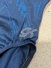 Competition Gk Elite Gymnastics Dance Leotard Medium Blue Orange Sequin Mystique