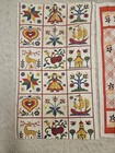 Set Of 2 Vintage 1950s Linen Kitchen Dish Tea Towels Mcm Flowers Folk Art 