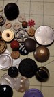 Lot Of Vintage Antique Buttons Metal Glass Mop Polymer Bone Mixed Large To Dimi