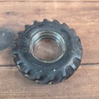 Firestone Tractor Tire Ashtray Black Excellent Vintage Glass Insert