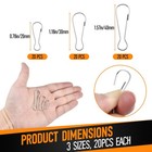 60pcs Metal Spring Hook Buckles Nickel Plated Sliver