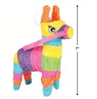 3 Pack Mini Donkey Pi  ata 4x7 Party Decoration Hanging Pi  ata Set Ages 3 