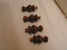 Vintage Lot Of 4 Octagon Toppers Wood Spindles Salvaged  2    1 2  Peg  2 1 2 t