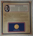 Nancy Reagan Medal Electroplated In 24kt Gold First Lady 1981-1989 Folio