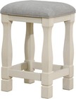 Bar Stool  White Light Grey Mdf Cushion And White Oak Legs Living Room Stool