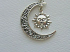 Crescent Moon And Sun Key Chain Clip For Purse Fob Backpack Bag Charm Bling