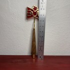 Vintage Budweiser Beer Tap Handle Wood Brass Bar Pub Man Cave Collectible