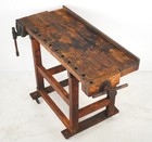 Vintage Industrial 54 375 In  Maple Woodworkers Workbench