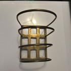 Vintage 3 Slot Brass Letter Holder With Checkerboard Brass Base Mid Century
