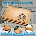 Engraved Custom Bamboo Cutting Board Personalized Charcuterie Tray Bbq Grill