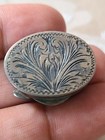 Vintage Antique 800 Sterling Silver Mini Small Oval Pill Box  5 6 Grams Read