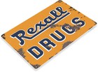 Tin Sign Rexall Drugs Metal D  cor Art Cottage Cabinet Kitchen Store Bar A738