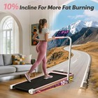 Walking Pad With Incline 10  Foldable Treadmills For Home Small With Handle Bar
