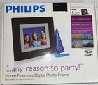 Phillips 7 Lcd Digital Photo Frame  brand New   Brown Wood Frame 1 000 Photos