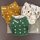 Lot Of 3 Wegreeco Washable Cloth Diapers Baby Reusable Adjustable Wet Bag
