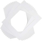 20 Pack White Picture Mats 8x10 For 5x7 Artwork Bulk Discount  Free Shipping
