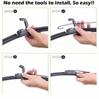 Pair Windshield Wiper Blades J-hook Quality 22    22  Inch Bracketless Frameless