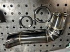 3in Male V Band  To 3 5    Tear Drop 90 Degree W clamp Hood Exit