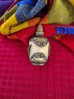 Asian Vintage Snuff Bottle Hand Carved Filigree Silver