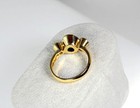 3 10ct Natural Green Emerald Art Deco Vintage Engagement Ring 14k Yellow Gold Fn