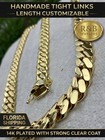 Miami Cuban Link Set Chain Necklace Bracelet 14k Gold Plated 12mm Solid Box Lock
