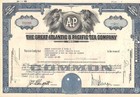 2 Different  Stock Certificate Great Atlantic   Pacific Tea Comp   supermarkets 