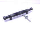 2 Pieces- Ajax 5454 Drawer 1950s Dark Pewter Pull Handle Ribbed Roped 3  Centers