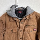 Wrangler Workwear Men   s Jacket Size S Brown gray Hooded Multi-pocket