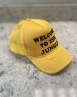 New Guns N Roses    welcome To The Jungle    Trucker Hat Yellow Official 2021 Tour