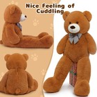 Giant Brown Teddy Bear 4 Feet adorable And Cuddly Big Bear Stuffed Animal 47    
