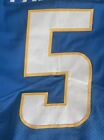 Los Angeles Chargers Josh Palmer  5 Game Used Worn Jersey  Team Issued   read 