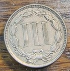 1871 3 Cent Nickel Super Original Au Beauty Chrc