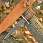 Vintage Case V-42 Dagger Us Special Forces Wwii Double Edge Knife Leather Handle