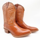 Acme Vintage Western Cowboy Boots Kids 2 5 D Brown Leather Deadstock Nwt