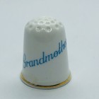 Vtg Grandmother Fine Bone China Thimble By Queens W  Yellow Flower