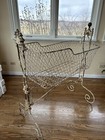 Antique Victorian Cast Iron Baby Rocking Cradle Bassinet  Decor