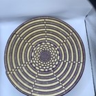 Handmade Coiled Woven Round Basket Southwest Americas Bowl Tray Wall Vtg 