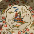 Vintage Daher England Tin Bowl 1971 Decorative Ware Tin Asian Scene 10   