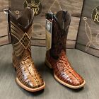 Men s Rodeo Cowboy Alligator Tail Print Western Square Toe Boots Mexico Product