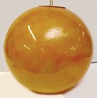 Mid Century Orange Glass Ball Pendant Light