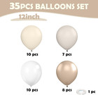 Beige White Gold Balloons 12 Inchs Sand White Metallic Champagne Clear Bride    