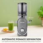 Cold Press Juicer 300w 5 3 Inch Large Feed Chute 1 5l Capacity Gray