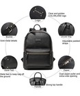 New Fashion Pu Leather Mummy Bag Diaper Backpack Handbag  diaper Pad