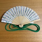 Christian Dior Novelty Folding Fan Sensu Green With Strap Vip Gift New Japan