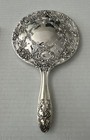 Vintage 3-piece Silver Plated Dresser Vanity Set W  Mirror  Brush    Comb Nib