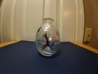 Vintage Iridescent Art Glass Perfume Bottle Hand Blown 