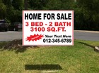 Home For Sale Custom Corrugated Plastic Yard Sign  free Stakes